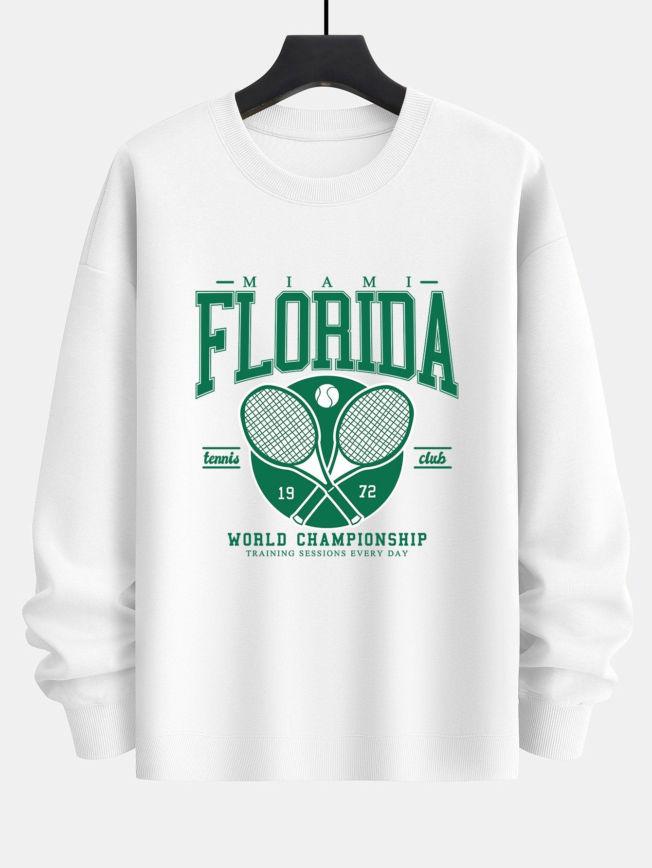 Florida Tennis Print Relax Fit Sweatshirt